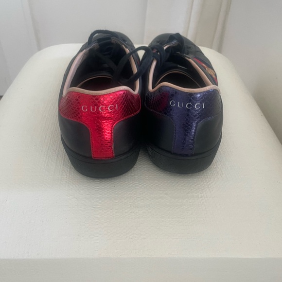 GUCCI MEN'S ACE SNEAKER WITH EMBROIDERY 9.5=US10 - Picture 6 of 12